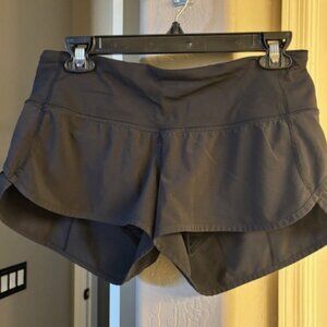 Lululemon Black Speed Up Shorts, Low Rise, 2.5, Size 8